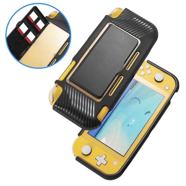 For Nintendo Switch Lite Black Rubber Hard Case Cover Overstock