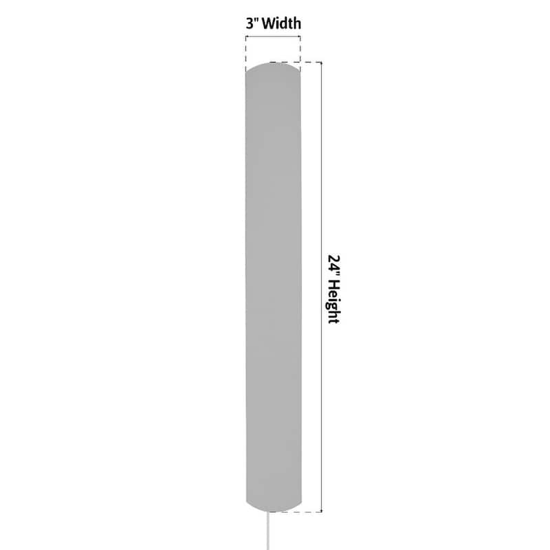 Solid Wood Hover Plank Corner/Wall Accent Light, Plug-In 24" Almond Finish, by Home Concept
