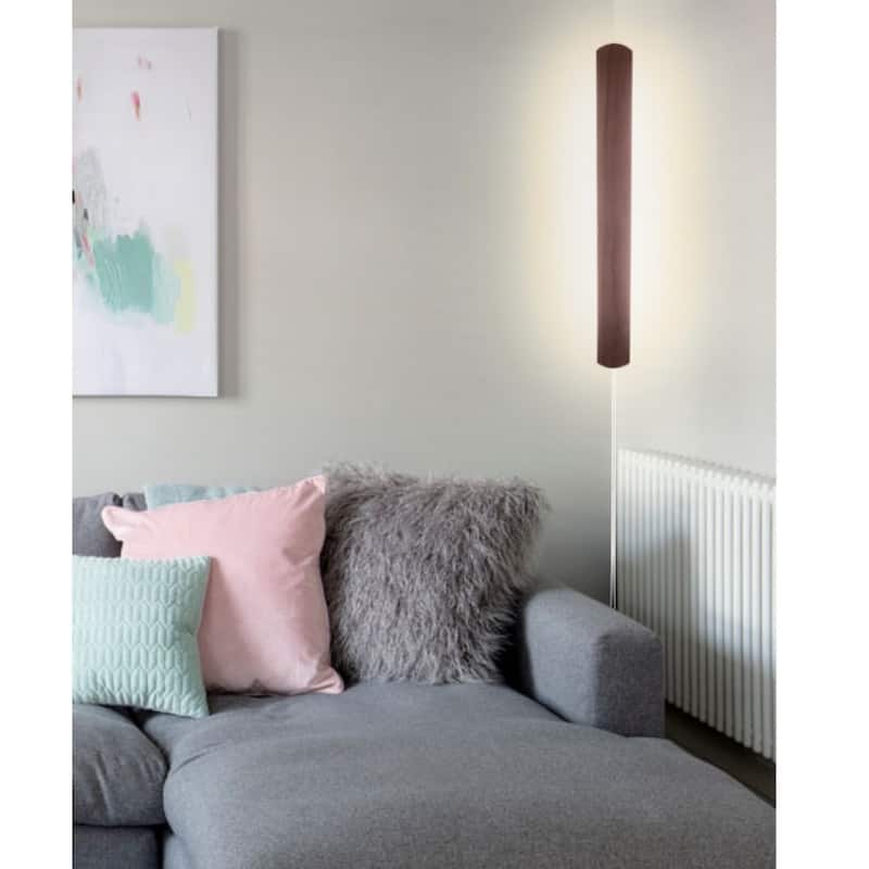 Solid Oak Hover Plank Corner/Wall Accent Light, Plug-In 24"h, by Home Concept