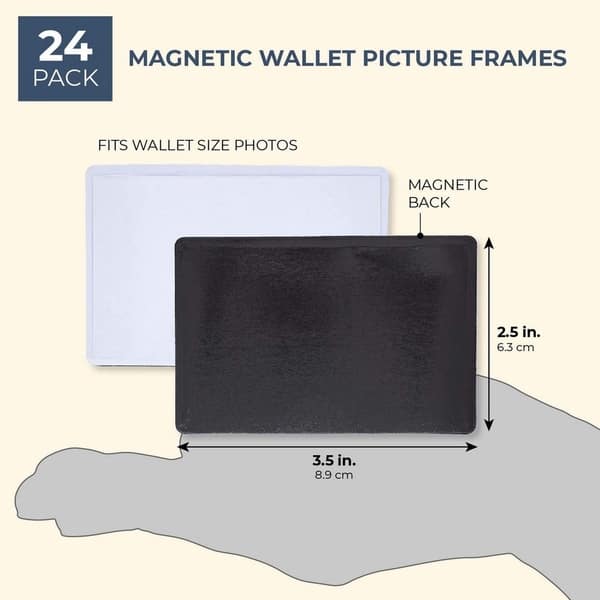 Juvale 24 Pack Magnetic Wallet Picture Frame Holds 2 5 X 3 5 Pocket Photo Overstock