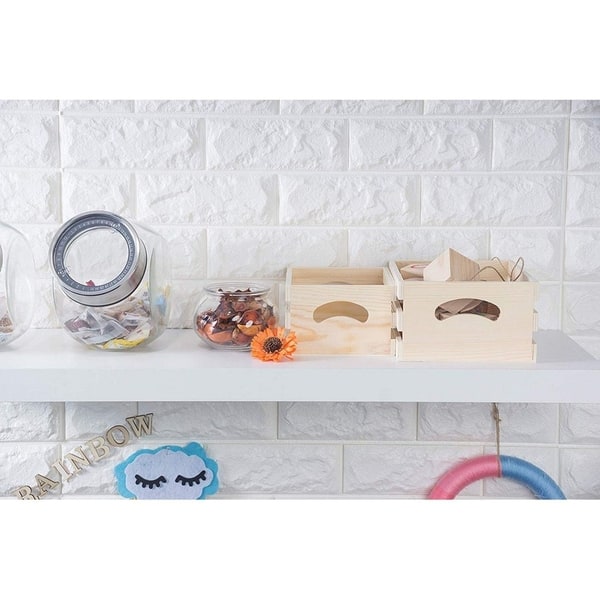 Shop Wooden Crate 3 Count Small Decorate Storage Caddy