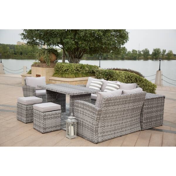 Shop 7 Piece Outdoor Wide Wicker Sofa Set Patio Furniture By Moda Furnishings On Sale Overstock 29792468