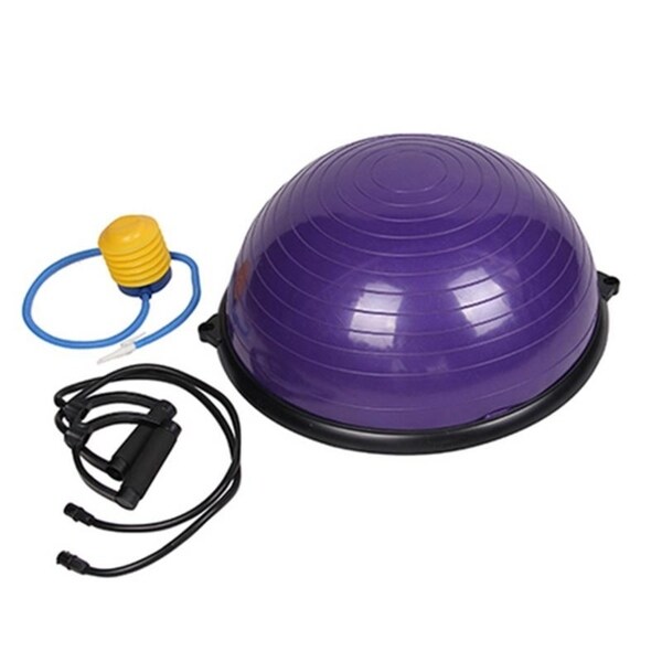 Chimaera Half Ball Balance Yoga Trainer with Resistance Bands and Air Pump Fitness Exercise 