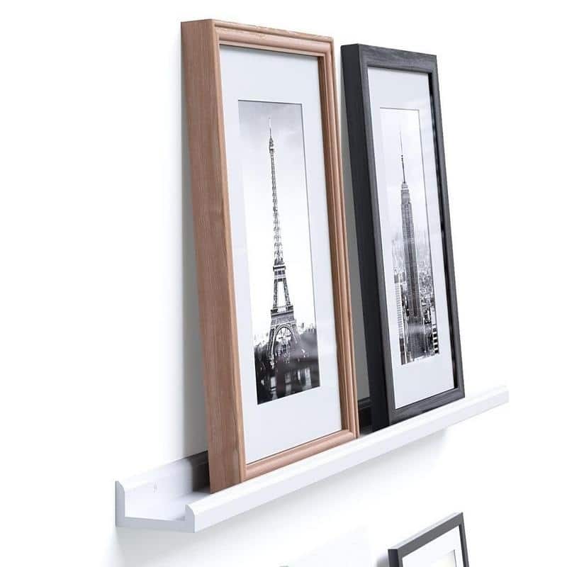 22" 46" Floating Picture Display Ledge Wall Mount Shelf Denver Modern Design White