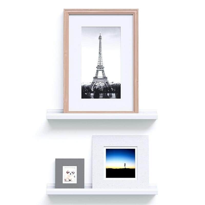 22" 46" Floating Picture Display Ledge Wall Mount Shelf Denver Modern Design White