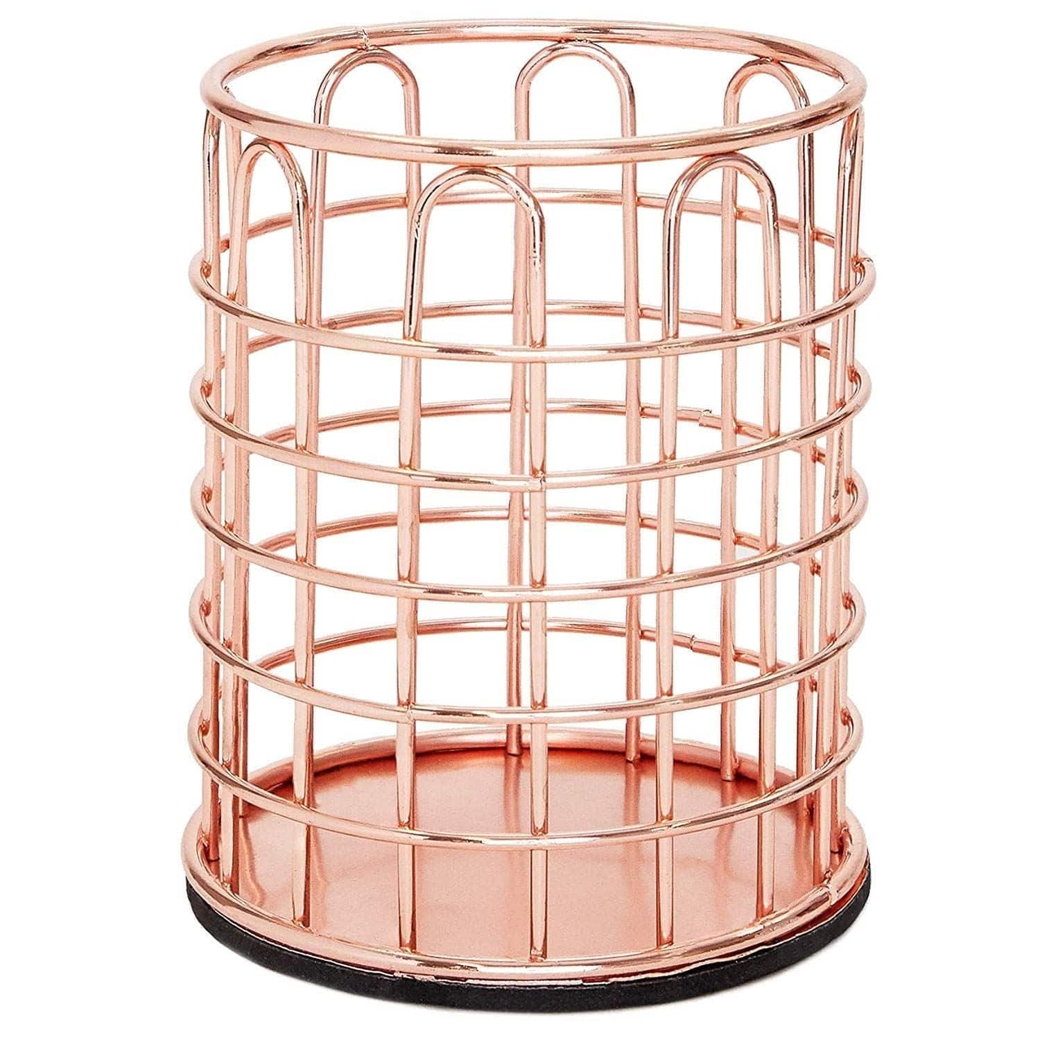 3Pc Set Rose Gold Office Supplies Desk Organizer Sticky Note Pen