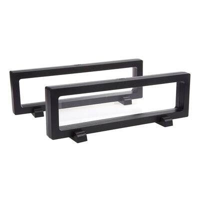 2-Piece Set of 3D Display Cases - Transparent Plastic Display Frames for Jewelry