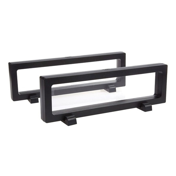 2-Piece Set of 3D Display Cases - Transparent Plastic Display Frames for Jewelry