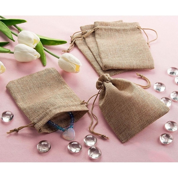 Stylish Burlap Jewelry Bags With Drawstring, Perfect For Gift Storage And  Diy Crafts, Cheapest Items Available, Small Business Supplies, Jewelry  Packaging Bag, Wedding Gift Bag, Wedding Decor, Birthday Gift Bag, Party  Favors 