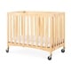 preview thumbnail 2 of 1, Travel Sleeper® Folding Compact Crib w/ 2" Foam Mattress Natural