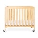 preview thumbnail 1 of 1, Travel Sleeper® Folding Compact Crib w/ 2" Foam Mattress Natural