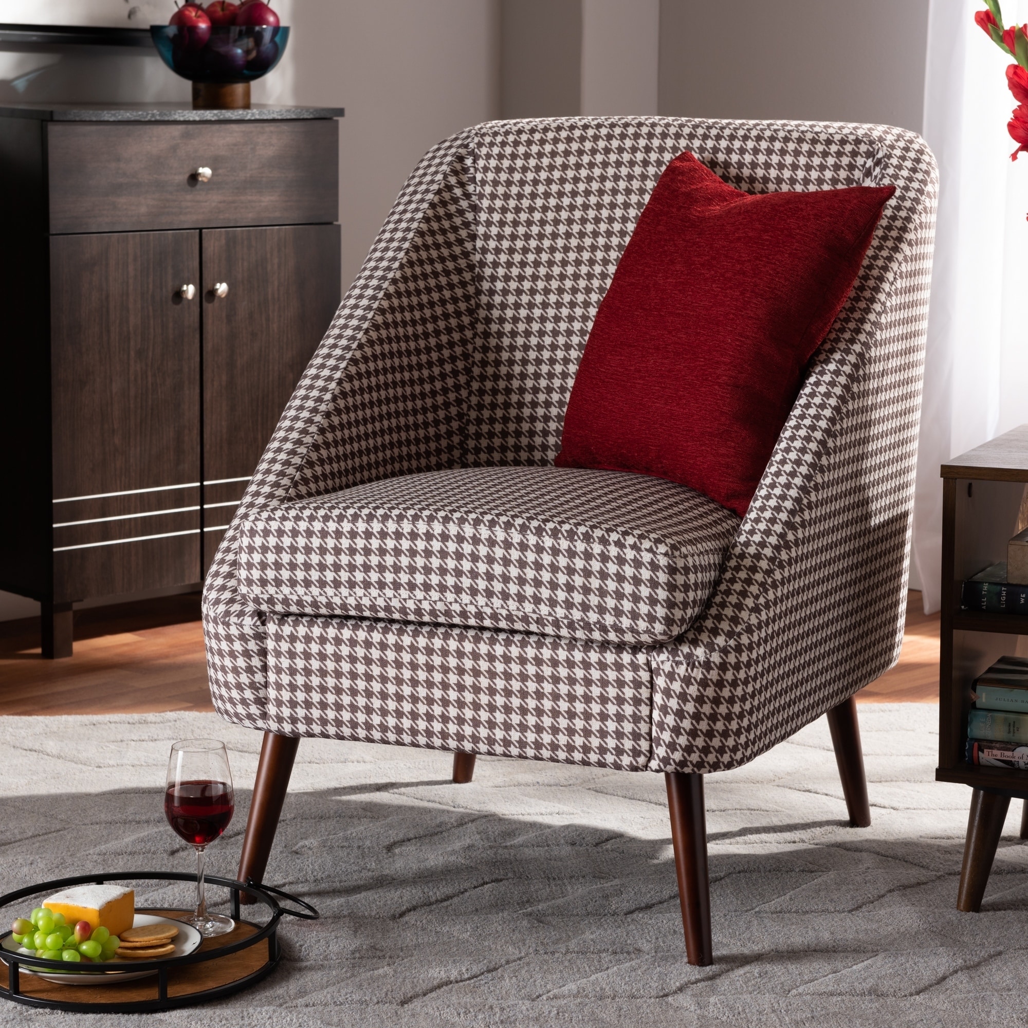 houndstooth club chair