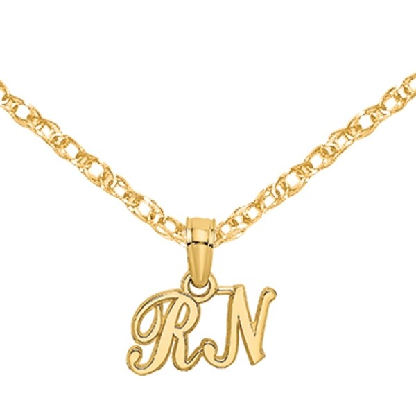 Jewelry 14k Gold RN and Caduceus 
