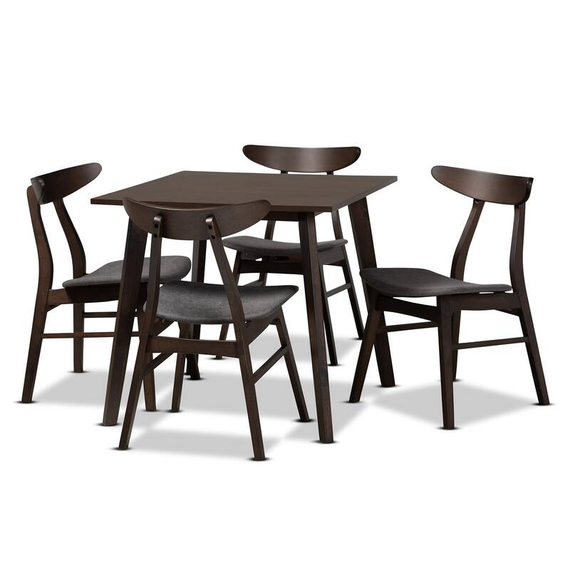 Carson Carrington Talsmark Upholstered 5-piece Dining Set - Dark Grey