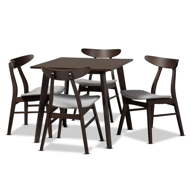 Carson Carrington Talsmark Upholstered 5-piece Dining Set - Light Grey