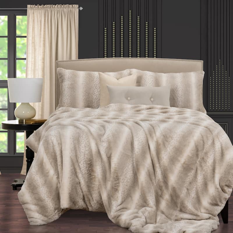 Siscovers Bernard Leopard Print Faux-Fur Duvet Set