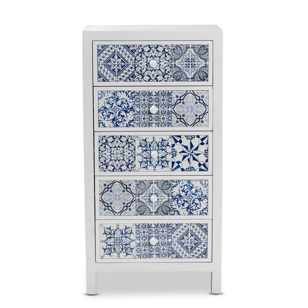 Shop Alma Spanish Mediterranean Inspired 5 Drawer Accent Chest