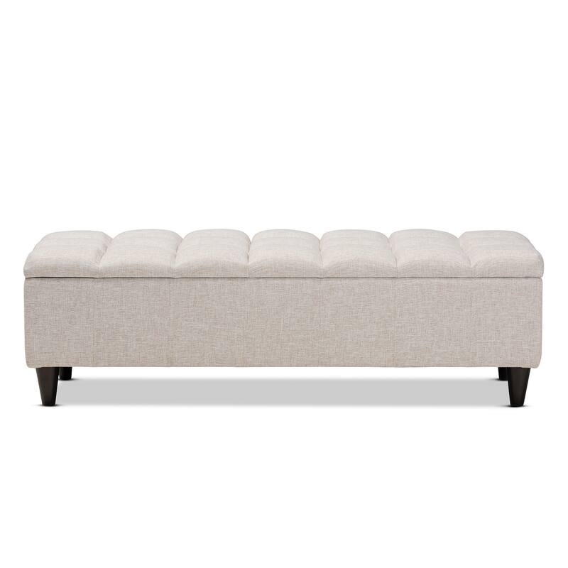 Brette Mid-Century Modern Upholstered Storage Bench Ottoman