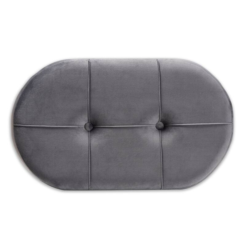 Simone Mid-Century Modern Upholstered Ottoman