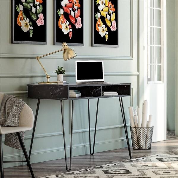 The Novogratz Athena Computer Desk with Storage Overstock 29795242