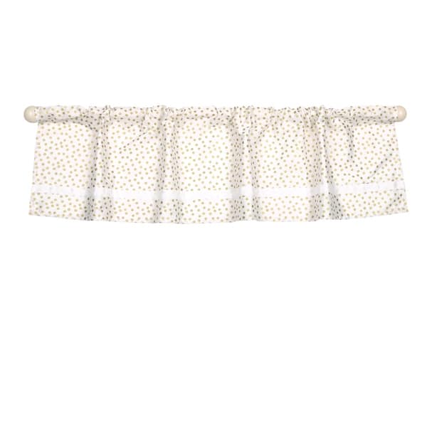 slide 1 of 1, The Peanut Shell Confetti Tailored Window Valance in Gold