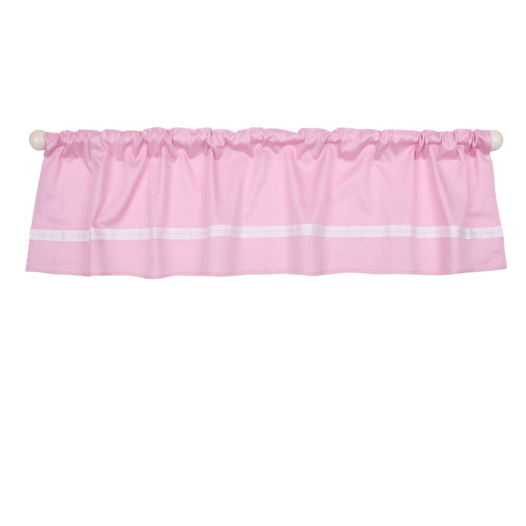 The Peanut Shell Tailored Window Valance in Pink