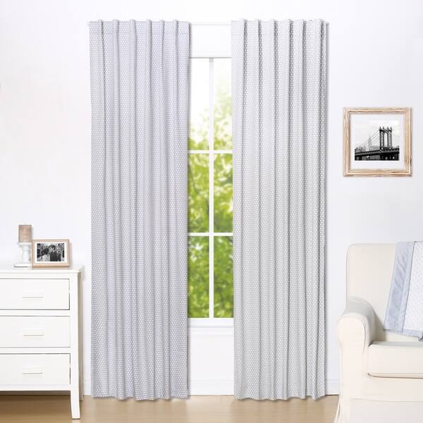 slide 1 of 1, The Peanut Shell Dot Blackout Window Panel Pair in Grey