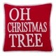 preview thumbnail 6 of 5, Throw Pillow With Oh Christmas Tree Design