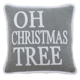 Throw Pillow With Oh Christmas Tree Design