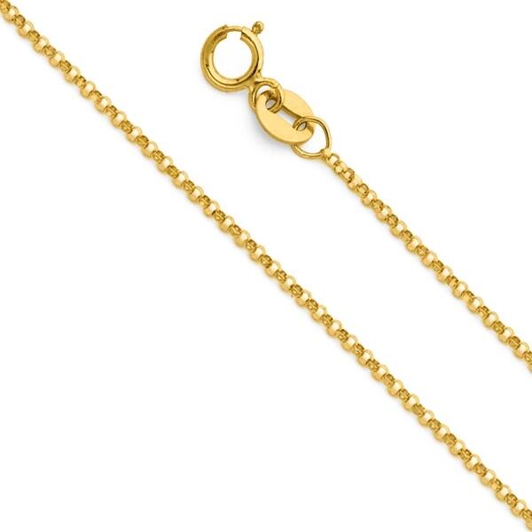 Paradise Jewelers 10K Yellow Gold 1.2mm Franco Chain Necklace Lobster Clasp Paradise Jewelers 10K Yellow Gold 1.2mm Franco Chain Necklace Lobster Clasp