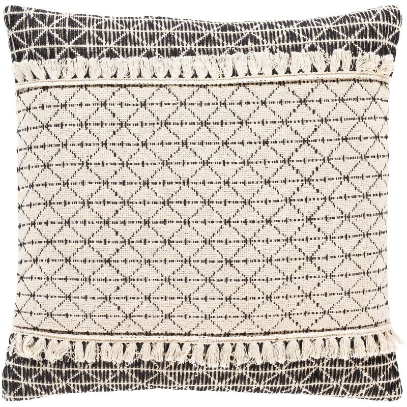 Livabliss Jena Bohemian Cotton 22-inch Poly or Feather Down Throw Pillow - 22" x 22" Down