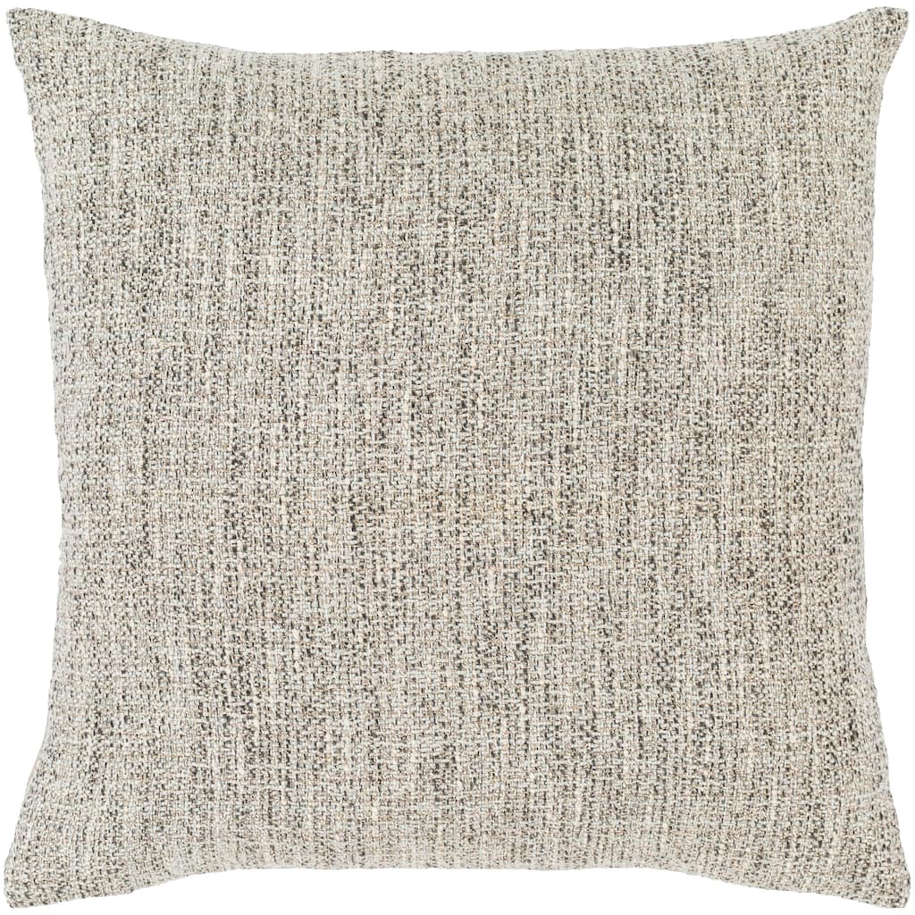 Hico Heathered Metallic 22-inch Poly or Feather Down Throw Pillow