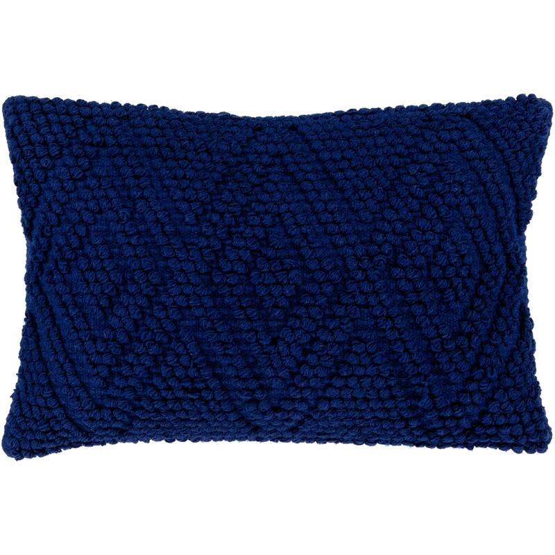 Nadra Hand Woven Blue 14 x 22-inch Lumbar Pillow Cover