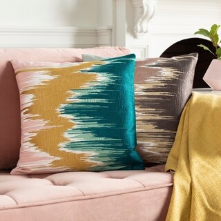 Artistic Weavers Lena Modern Hand-Embroidered 18-inch Throw Pillow Cover