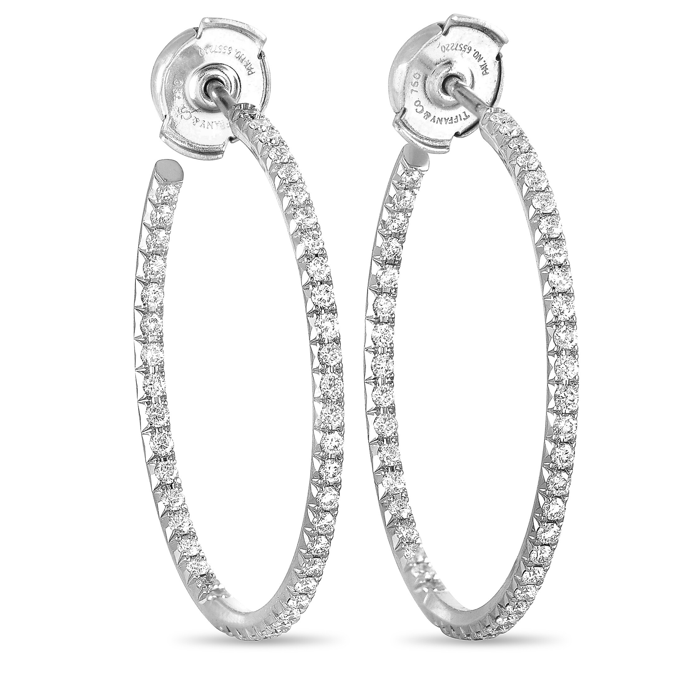 tiffany diamond hoop earrings inside out