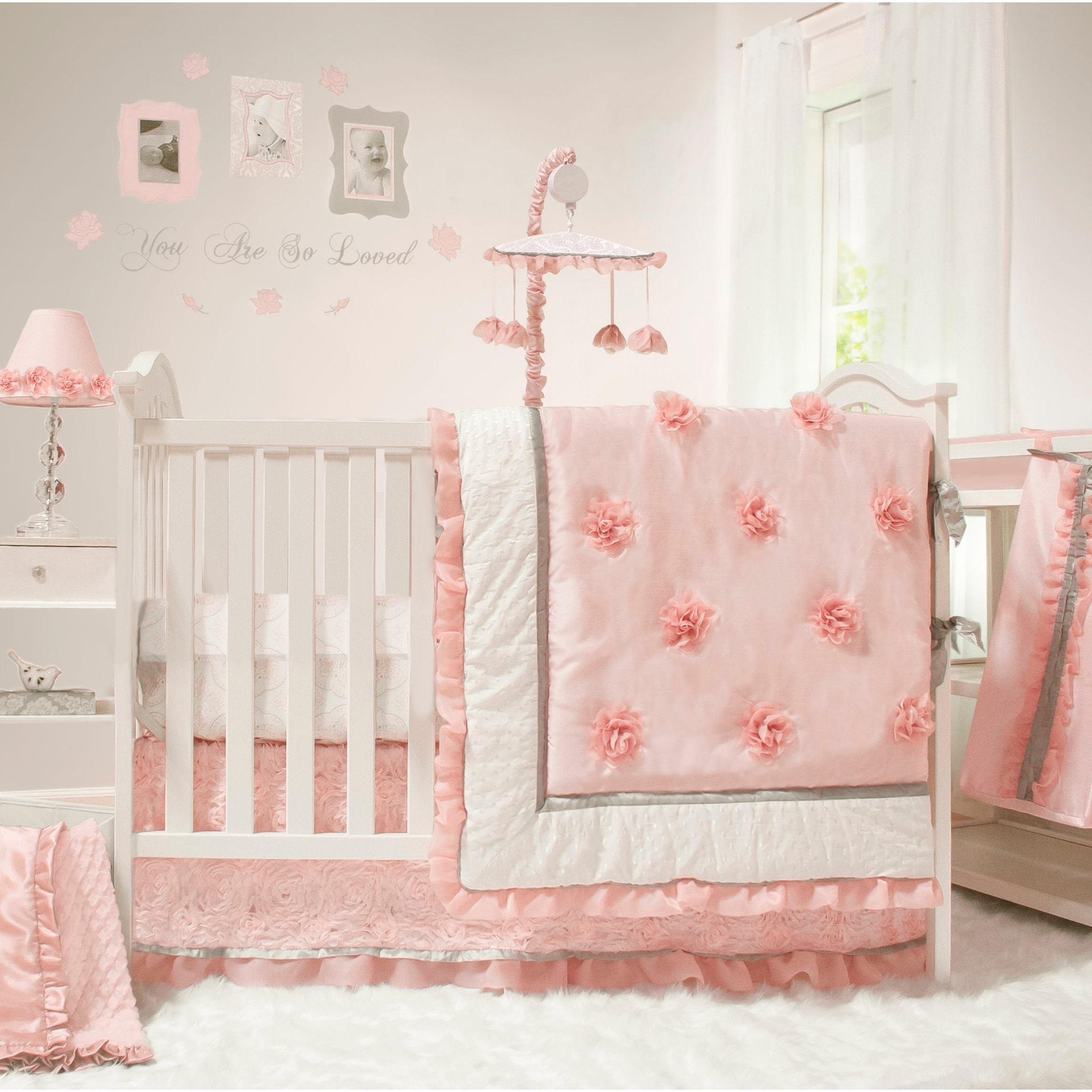 Shop The Peanut Shell Arianna 4 Piece Crib Bedding Set Overstock