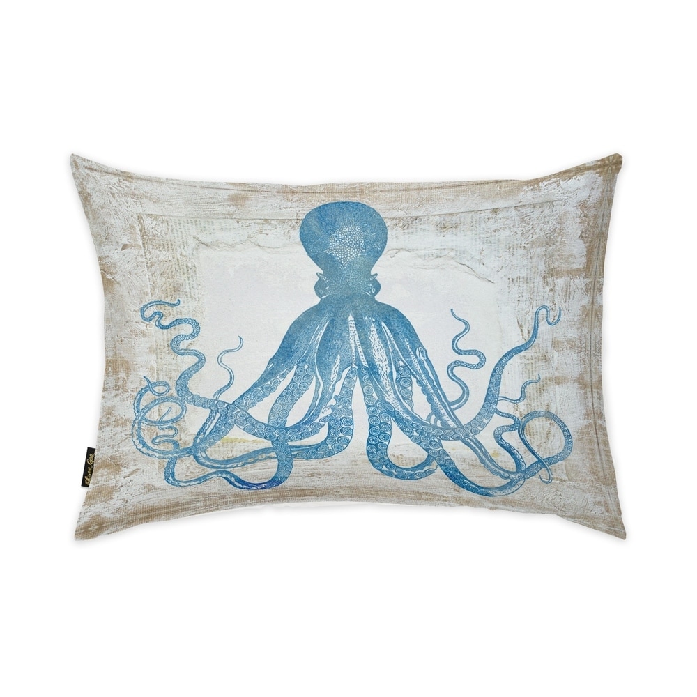 Gal 'Squid Blue' Nautical Coastal Pillow Coastal decor