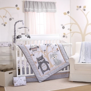 Little Haven Woodland Friends 3 Piece Crib Set - Grey