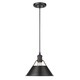 preview thumbnail 4 of 16, Orwell 1 Light Pendant - 10" Matte Black with Matte Black Shade