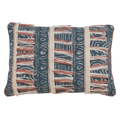 Block Print Design Throw Pillow