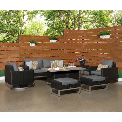 Milo Espresso 7pc Motion Fire Set in Charcoal Gray by RST Brands
