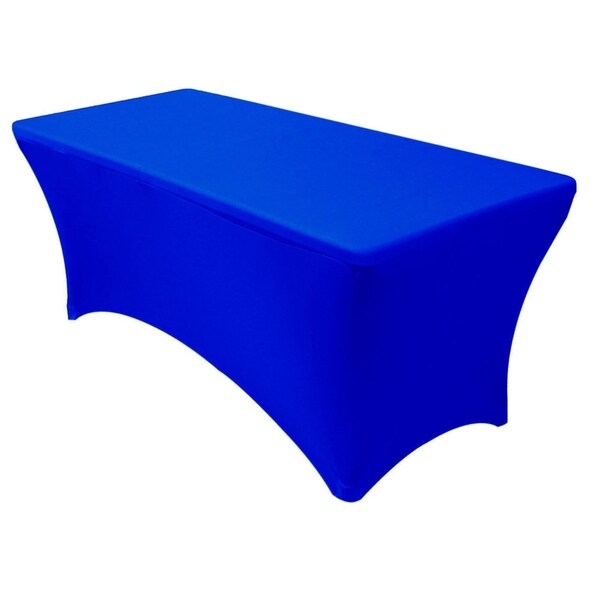 Stretch Spandex Rectangular Tablecloths 6 Foot (72" x 30") Royal Blue