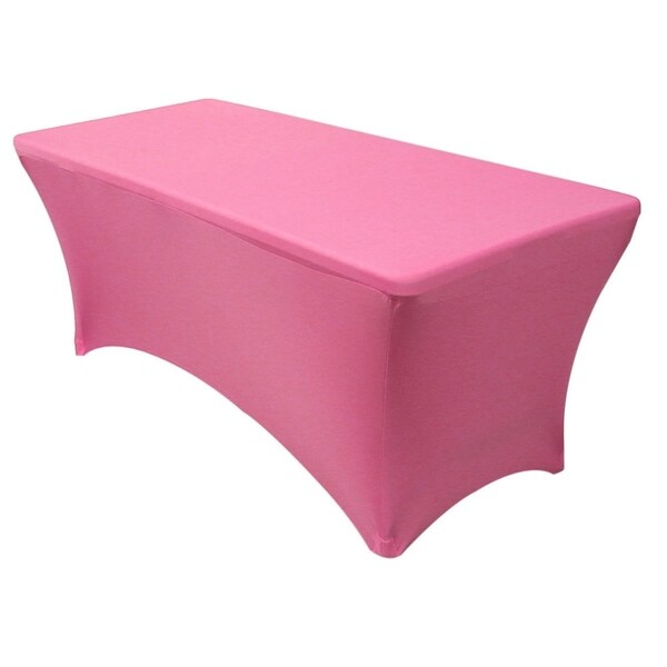 Stretch Spandex Rectangular Tablecloths 8 Foot (96" x 30") Fuchsia