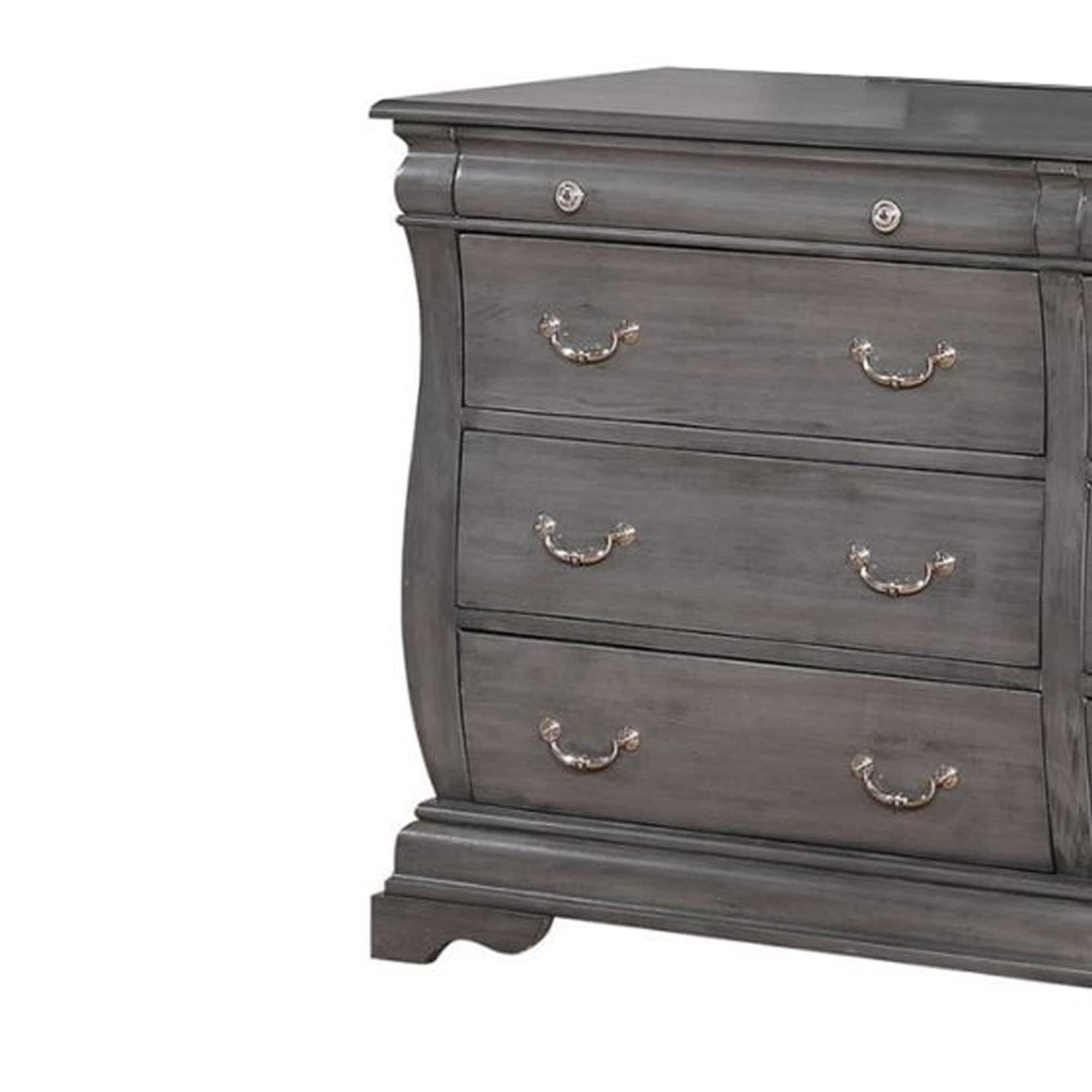 Shop Transitional Wooden Dresser With 8 Drawers And Bracket Legs