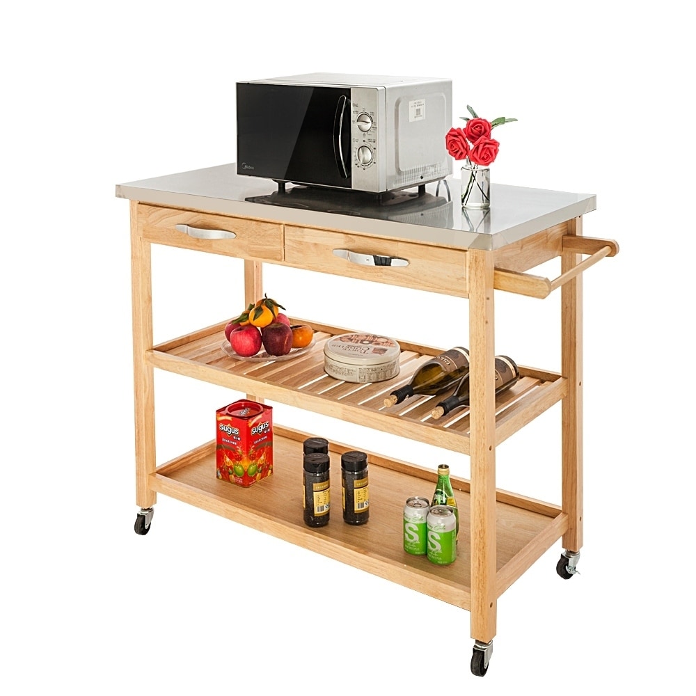 Rolling Kitchen Island Utility Serving Cart Rolling Kitchen Island Utility