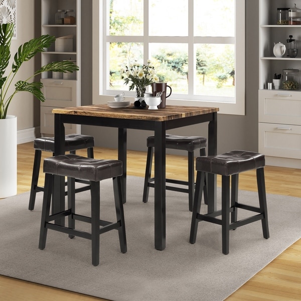 5-Piece Counter-Height Dining Set, Brown