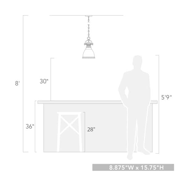 Duncan Small Pendant with Chain