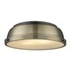 preview thumbnail 1 of 7, Duncan Flush Mount Matte Black with Aged Brass