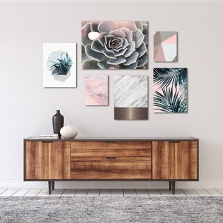 Modern Succulent & Palms 6 Piece Gallery Wrapped Canvas Wall Art Set - 16 x 20