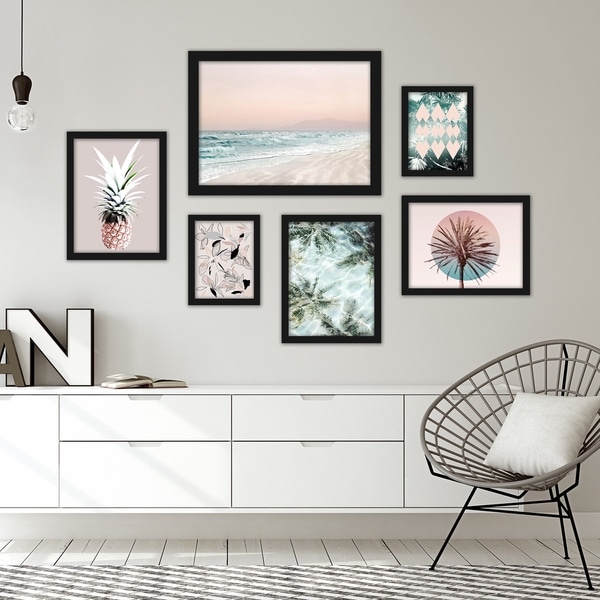 Tropical Beach Framed Gallery Wall Set. Opens flyout.